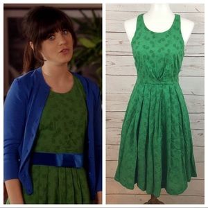 Postmark Green Tennis Embroidered Eyelet Dress